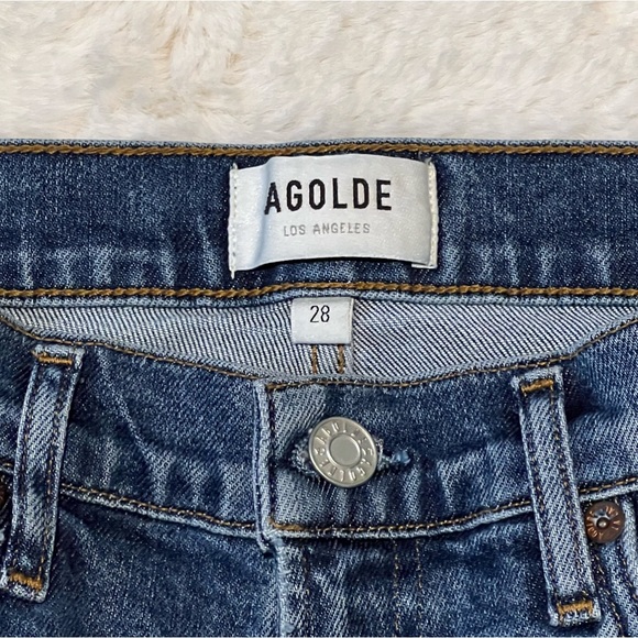 AGOLDE Distressed  High-waisted Jeans size 28 - Picture 3 of 5